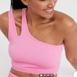 Offline by Aerie Seamless One Shoulder Ribbed Tank